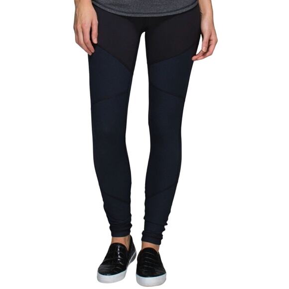 Lululemon Wunder Under Pant Full-On Luon Lycra Tonka Stripe Inkwell Black 6 - Picture 1 of 5